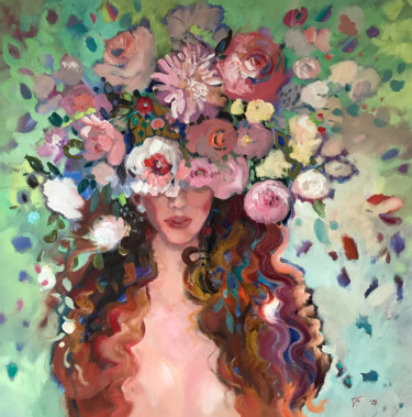 Картина под названием "Flora" - Katharina Valeeva, Подлинное произведение искусства, Масло