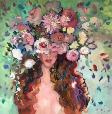 Peinture intitulée "Flora" par Katharina Valeeva, Œuvre d'art originale, Huile