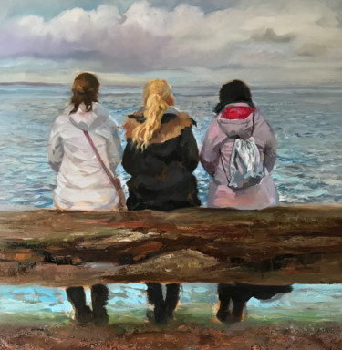 Malerei mit dem Titel "Freundinnen" von Katharina Valeeva, Original-Kunstwerk, Öl