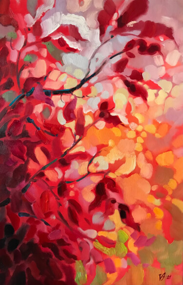 Ahorn Baum Malerei mit dem Titel "Ahorn Baum" von Katharina Valeeva, Original-Kunstwerk, Öl