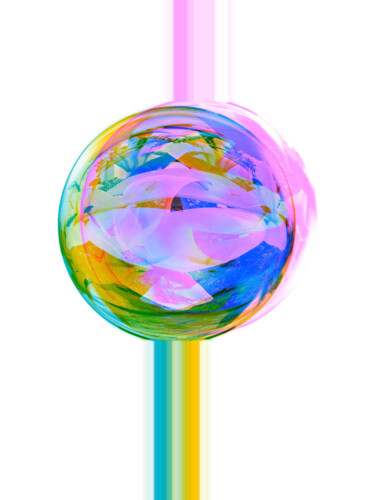 Цифровое искусство под названием "Con-bubbles -1" - Katherine Lee, Подлинное произведение искусства, 3D моделирование