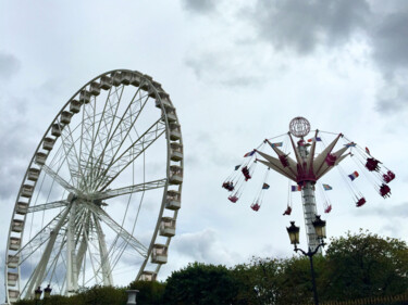 Fotografia intitolato "blue Ferris wheel a…" da Katherine Lee, Opera d'arte originale, Fotografia digitale