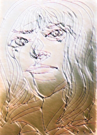 Digital Arts titled "portrait of Jessie" by Katherine Lee, Original Artwork, Digital Painting