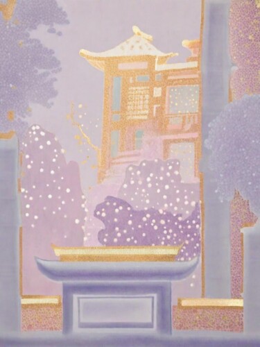 Grafika cyfrowa / sztuka generowana cyfrowo zatytułowany „The purple window v…” autorstwa Katherine Lee, Oryginalna praca, O…