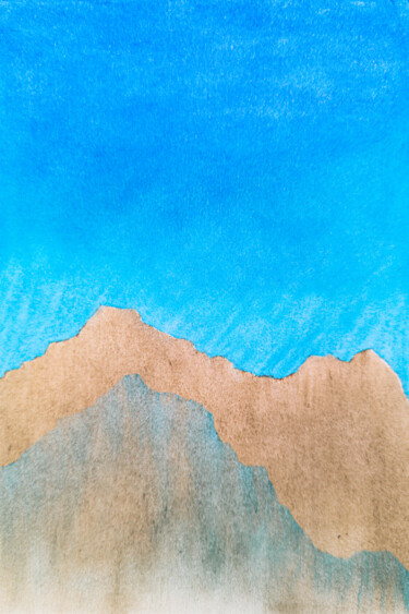 Dessin intitulée "Mountainscape #4" par Katherine Pieniazek, Œuvre d'art originale, Pastel