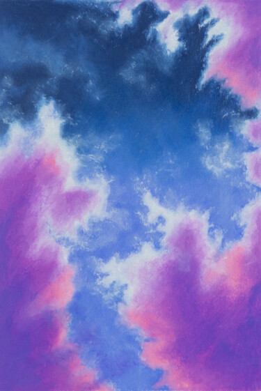 Malerei mit dem Titel "Clouds #2" von Katherine Pieniazek, Original-Kunstwerk, Pastell