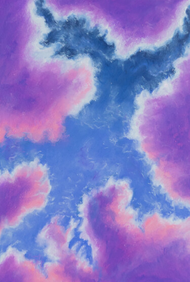 Painting titled "Clouds #3" by Katherine Pieniazek, Original Artwork, Pastel