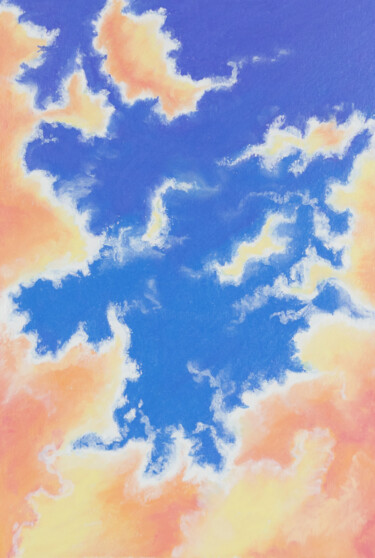 Malerei mit dem Titel "Clouds #5" von Katherine Pieniazek, Original-Kunstwerk, Pastell