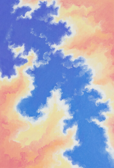Pintura intitulada "Clouds #6" por Katherine Pieniazek, Obras de arte originais, Pastel