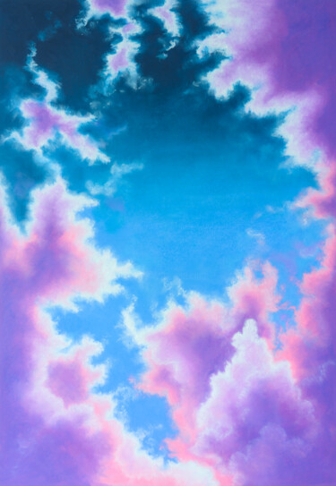 Pintura titulada "Sky at Night #1" por Katherine Pieniazek, Obra de arte original, Pastel