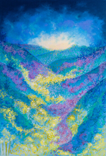 Peinture intitulée "Valley Bloom" par Katherine Pieniazek, Œuvre d'art originale, Pastel