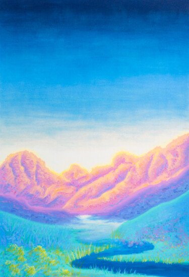 Pittura intitolato "Marshland Dusk" da Katherine Pieniazek, Opera d'arte originale, Pastello