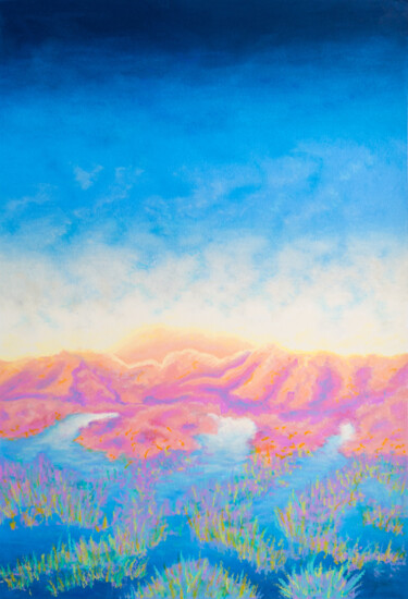 Pittura intitolato "Sunset Reflections" da Katherine Pieniazek, Opera d'arte originale, Pastello