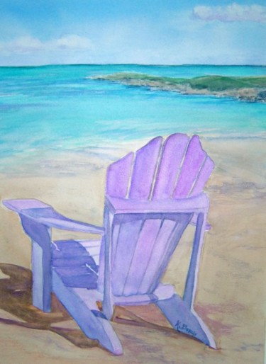 Painting titled "Lavender Chair" by Katherine Berlin, Original Artwork