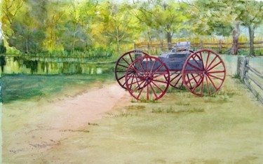 Painting titled "Summertime at the B…" by Katherine Berlin, Original Artwork