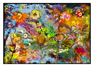 Painting titled "The Sun Always come…" by Kathi Halickman, Original Artwork, Collages
