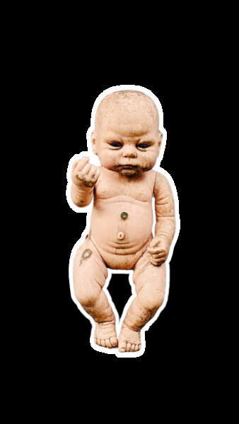 Ugly baby print Arts numériques intitulée "Ugly baby print" par Kathi Halickman, Œuvre d'art originale, Photo montage