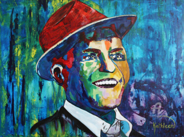 Pintura titulada "Frank SINATRA « Aut…" por Kathleen Artist, Obra de arte original, Acrílico