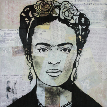 Peinture intitulée "Frida KAHLO «Press»" par Kathleen Artist, Œuvre d'art originale, Acrylique