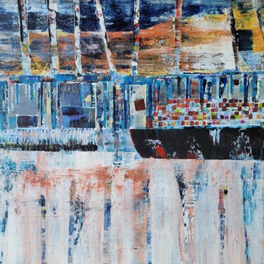 Peinture intitulée "New Port" par Kathrin Flöge, Œuvre d'art originale, Acrylique Monté sur Châssis en bois