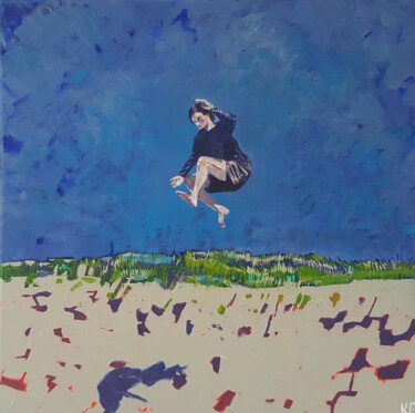 Pintura titulada "Dune Jumper 2" por Kathrin Flöge, Obra de arte original, Acrílico Montado en Bastidor de camilla de madera