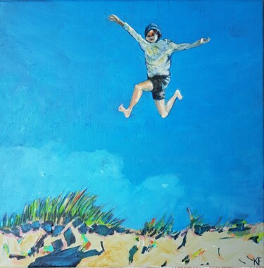 Картина под названием "Dune Jumper 4" - Kathrin Flöge, Подлинное произведение искусства, Акрил Установлен на Деревянная рама…