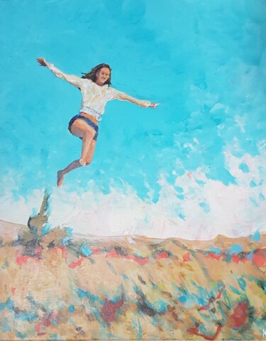 Картина под названием "Dune Jumper 6" - Kathrin Flöge, Подлинное произведение искусства, Акрил Установлен на Деревянная рама…