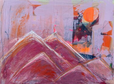 Painting titled "Vibrant Peaks" by Kathrin Radspieler, Original Artwork, Acrylic