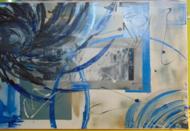 Картина под названием "le chaos venant" - Kathy, Подлинное произведение искусства, Акрил Установлен на Деревянная рама для н…