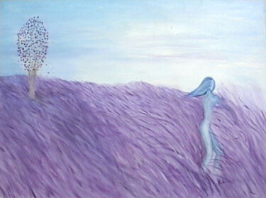 Pintura intitulada "Vento" por Kathy Leoni, Obras de arte originais, Óleo