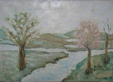 Pittura intitolato "Paesaggio" da Kathy Leoni, Opera d'arte originale, Olio