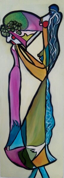 Pintura titulada "Bebe de mi copa" por Kathy Marín, Obra de arte original, Oleo