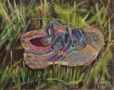 Pintura titulada "Meter la pata" por Kathy Marín, Obra de arte original, Oleo