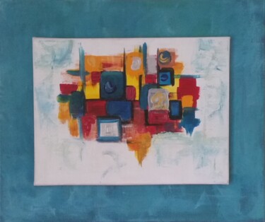 Painting titled "Puzzle" by Kathypic, Original Artwork, Acrylic