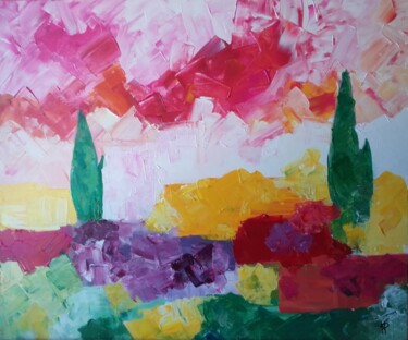 Painting titled "Sieste rose" by Kathypic, Original Artwork, Acrylic