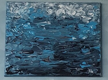 Painting titled "Fluctuation" by Kathypic, Original Artwork, Acrylic Mounted on Wood Stretcher frame