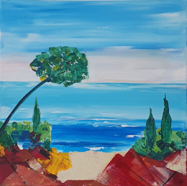 Painting titled "Horizon" by Kathypic, Original Artwork, Acrylic