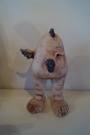 Sculpture titled "koekeloerepoezewoef" by Kathy Vandamme, Original Artwork, Ceramics