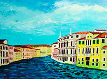 "Petite vue de Venise" başlıklı Tablo Katia De Carvalho tarafından, Orijinal sanat, Petrol