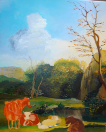 Schilderij getiteld "Dujardin" door Katia De Carvalho, Origineel Kunstwerk, Olie
