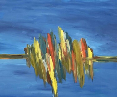 Malerei mit dem Titel "Reflets" von Katia Feintuch, Original-Kunstwerk, Öl