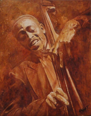 Pittura intitolato "WILLIAM PARKER" da Katia Fondecave, Opera d'arte originale, Olio Montato su Telaio per barella in legno