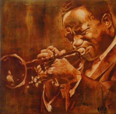 Painting titled "CLIFFORD BROWN" by Katia Fondecave, Original Artwork, Oil