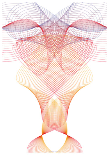 Arts numériques intitulée "Lines and Crosses II" par Katia Iosca, Œuvre d'art originale, Travail numérique 2D