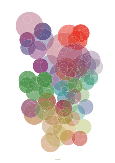 Цифровое искусство под названием "Bunch of Grapes" - Katia Iosca, Подлинное произведение искусства, 2D Цифровая Работа