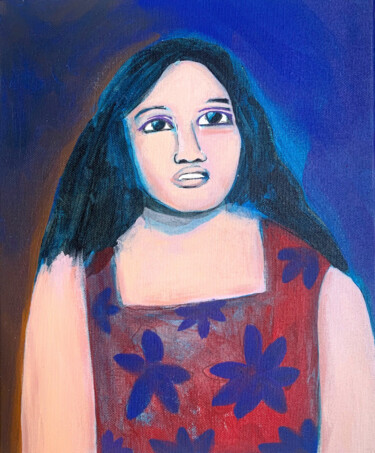 Painting titled "Maria Rosa Aguirre" by Katia Odartchenko, Original Artwork, Acrylic