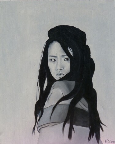 Peinture intitulée "Ayané" par Katia Slessareff, Œuvre d'art originale, Huile