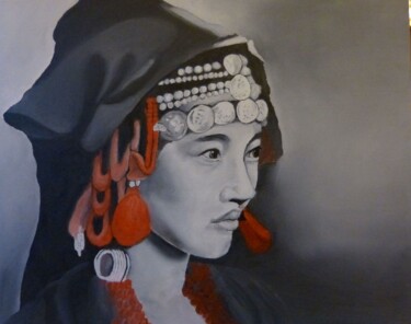 Painting titled "Ying" by Katia Slessareff, Original Artwork, Oil