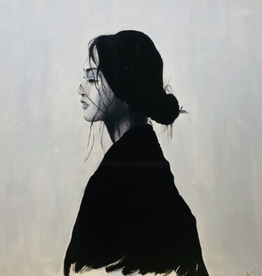 Painting titled "Asumi 1" by Katia Slessareff, Original Artwork, Oil
