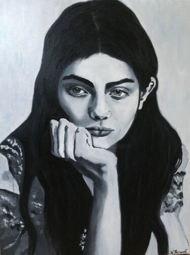 Painting titled "Lara" by Katia Slessareff, Original Artwork